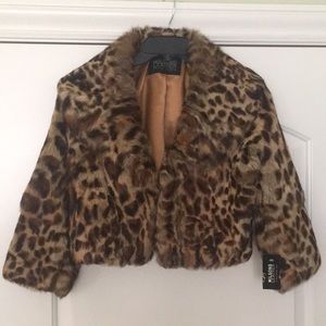 Leopard print Rabbit Fur Jacket